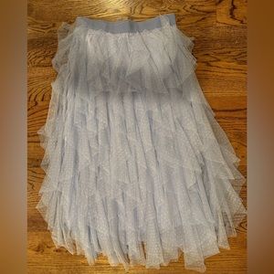 Anthropologie blue tulle skirt size small